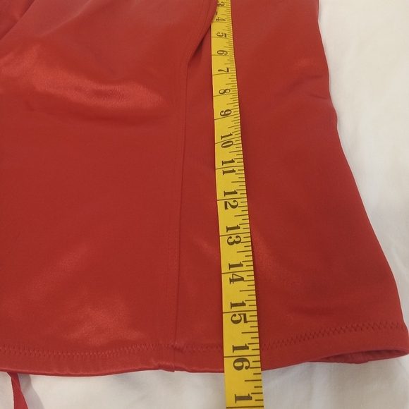 Cacique Red Satin Bustier Corset Back Bra Top Size 22/24 strapless - Picture 9 of 9